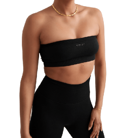 aim'n Black Shape Seamless Bandeau Bra Träningskläder Dam Svart L