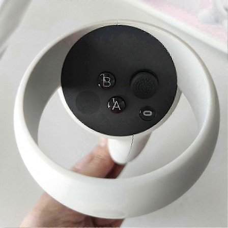 VR-handkontroller för Oculus Quest 1, 2, Rift S med taktila spakar och skyddskåpor