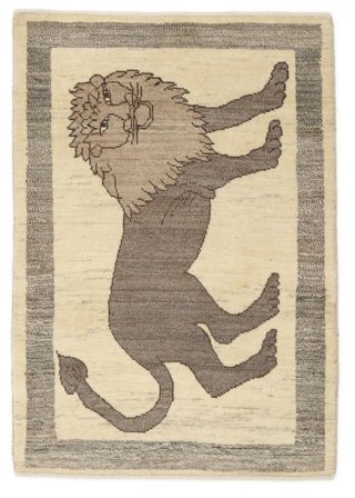 Hand Knotted Persian Gabbeh Persia Fine Rug 83X120 Orange/Brown