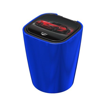 (Sininen) Auton tuhkakuppi LED-valolla Auton tuhkakuppi Tuhka-astia Auto Au,ZQKLA