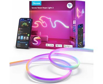 Govee-Smart Neon LED Lightstrip 5 Meter-Skap levende lysmønstre med Govee Neon-lysslynge-Smart home-Lysslynger