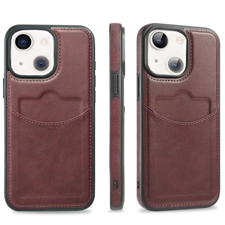 iPhone 13 - Tunt Läderfodral med Kortplats & Precision