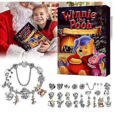 Julekalender med DIY-armbånd - Kreativ Kalender med Blindboks Winnie The Pooh Gd