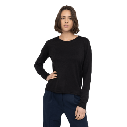 Soft Rebels Srmarla O-neck Roll Edge Knit Tröjor Dam Svart XS