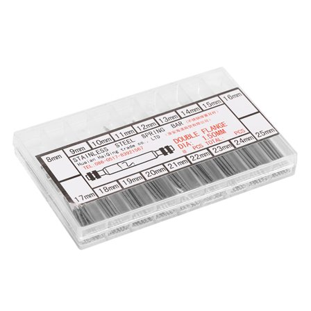 18 størrelser 216 stk rustfritt stål fjærstang klokkebånd lenkestift tilbehør 8mm-25mm