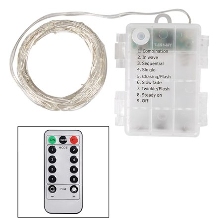 USB Koppartråd LED Ljusslinga Festlig Ljusdekoration med Fjärrkontroll Rosa 3 Meter