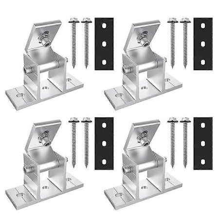 4 Pakke Solcellepanelholdere, Tak Kroker, 10-60 Feste Solcellemodul, Justerbar PV Modulholder for Solcellepanel