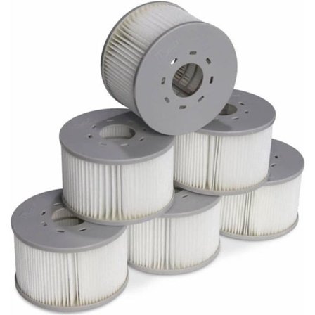 Set med 6 filter för MSPA V2 uppblåsbara spabad. Ø106cm – 6 Ersättningsfilterpatroner för MSPA Uppblåsbart Spa[275]