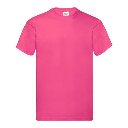Fruit of the Loom Original T-shirt för män M Fuchsia