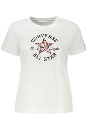 Converse T-shirt Maniche Corte Bambina Bianco