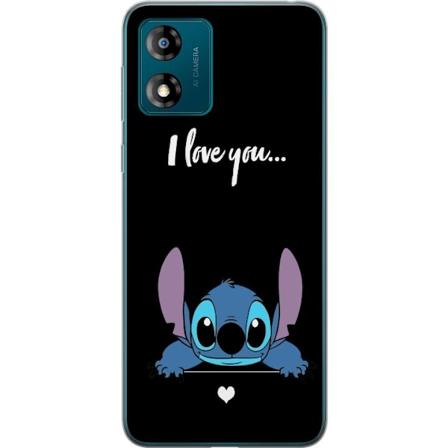 Motorola Moto E13 L pin kyv kuori Stitch Min Rakastan Si