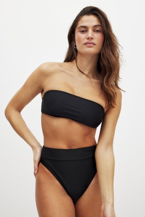 NA-KD Swimwear High Waist Bikini Panty - Bikinier - Sort - Small