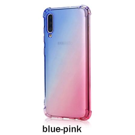Samsung Galaxy A50 - Stötdämpande Floveme Silikonskal Blå/rosa