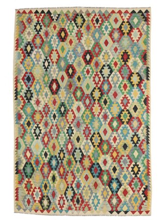 Dywan Orientalny Kilim Afgan Old Style 209X300 Ciemny Żółty/Zielony (Wełna, Afganistan)