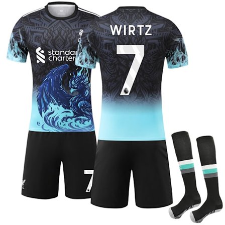 2025-2026 Liverpool Hjemme Spesialutgave Barn Fotballdrakt Sett Nr.7 Wirtz