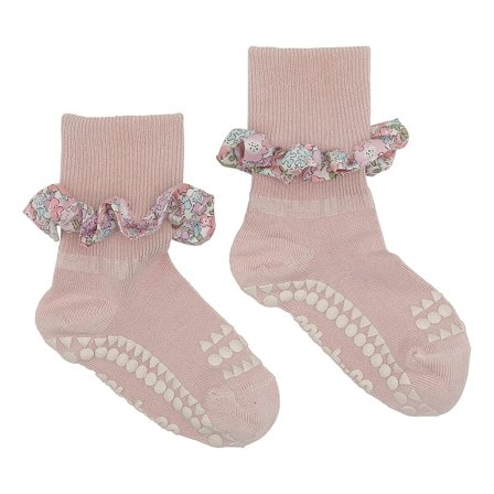 GoBabyGo Skridsikre Strømper Bambus Liberty Flæse Soft Pink 3-4 år, Børn & Forældre, Børnetøj, Babysokker