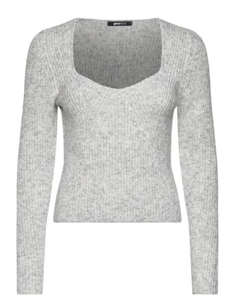 Knitted Top Pullover Grå Gina Tricot*Betinget Tilbud
