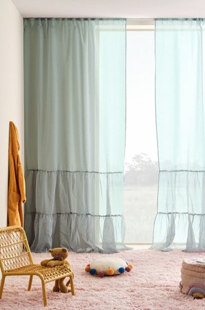 Jotex - Gardin Med Multifunksjonsbånd 2-pk Grå - ADAVALE - Kjøp Barnegardiner hos Jotex