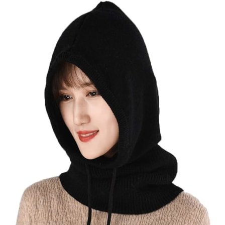 Dame Balaclava Hætte Vinter Cashmere Strikket Beanie Hue Ski Maske Ski Hue Udendørs