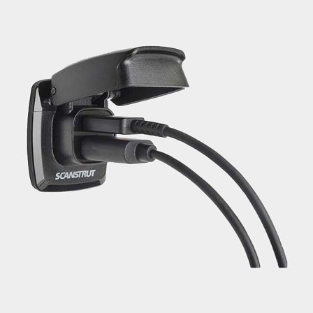 USB-uttag Scanstrut Flip Pro, infällt, svart, 12 V / 24 V, USB-A + USB-C, med lock