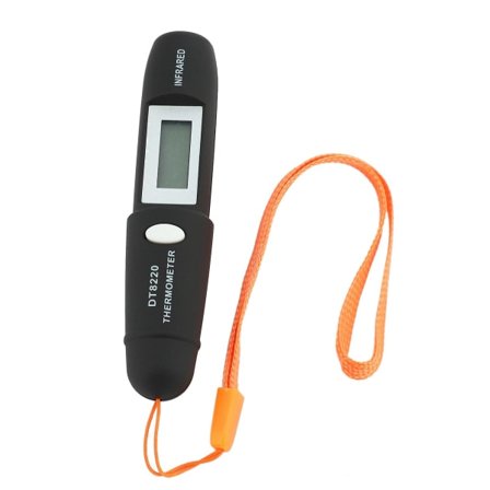 Kontaktlös Mini Infraröd Termometer Ir Temperaturmätning Digital LCD-Skärm Infraröd Termometer Penna DT8220 Svart