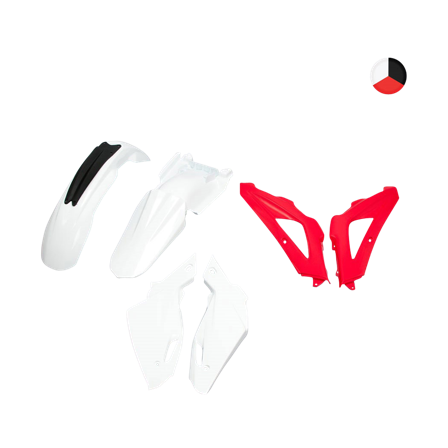 Kit Plastiche Rtech Rosso-Bianco - Husqvarna TE 250 2008-2009