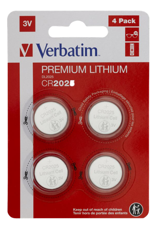 Verbatim batteri - 4 x CR2025 - Li