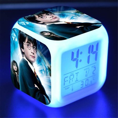 Ljusstarka väckarklockor för barn sovrum sängbord väckarklocka 8 ljus