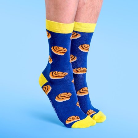 Kanelipulla sukat sininen koko 36-40