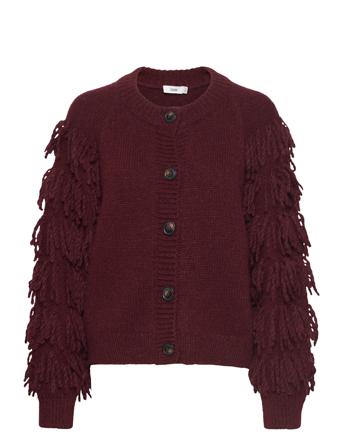 Crew Neck Cardigan Neuletakki Tummanpunaiset Closed