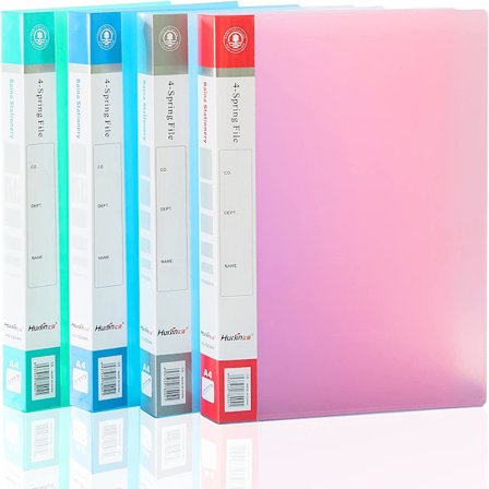 A4 2-rings fleksibel perm 25 mm for universitet, transparent perm for skolemateriell og møter, 4 stk-FQ5-