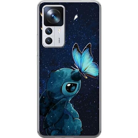 Xiaomi 12T Gjennomsiktig deksel Stitch sommerfugl