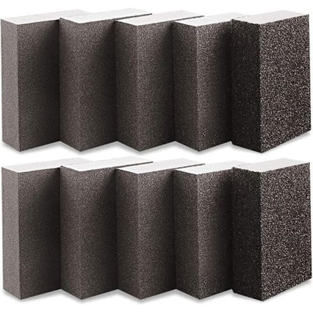 Hiomasieni 10 kpl Karkeus 1000-1200 Hiontapala 70 x 100 x 25 mm Märkä- ja kuivakäyttö Puulle Metallille Maalille Pestävä ja uudelleenkäytettävä 