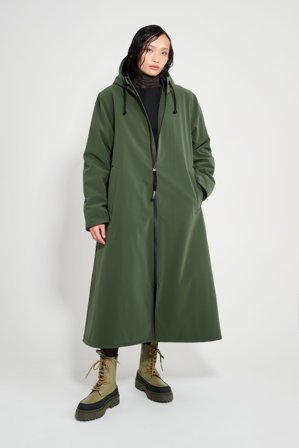 Mosebacke Long Matte Winter Coat Green