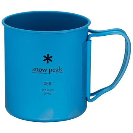 Snow Peak Titanium Single Wall 450 Mug Blue