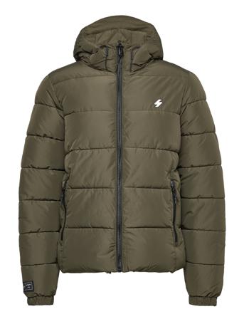 Hooded Sports Puffer Green Superdry