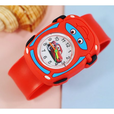 Tegneserie Børneur, Quartz Ur - Rød Bil 1