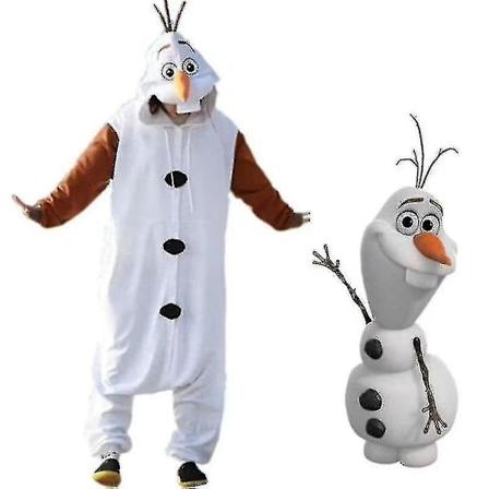 Olaf Frozen Voksen Snømann Kostyme Kigurumi Pyjamas Pyjamas Ozq Høy Kvalitet L