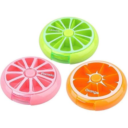 3-delt Daglig Pilleorganisator Reise Plast Pilleboks Dispenser For Medisin Og Vitaminer