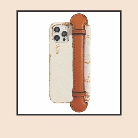 Deksel til iPhone 13pro max hvit blomst enkelt skall snor trendy merkevare internett kjendis lær