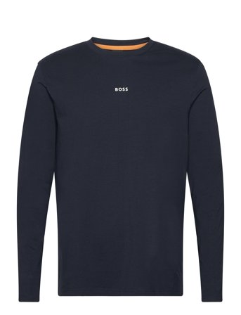Tchark T-shirts Long-sleeved Marineblå BOSS*Betinget Tilbud