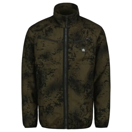 Alaska 1795 M's Buzzard Reversible Windblocker Fleece Jacket Brown Blur/Night Green