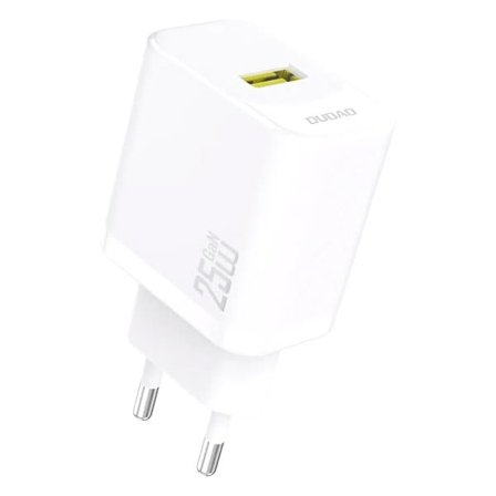 USB-A pikalaturi 25W – GaN, Quick Charge 3.0, EU-seinälaturi (Dudao A27S)