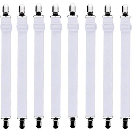 8 stk (65 x 2,5 cm) Justerbar tilpasset laken Lakenstrammer, annonse