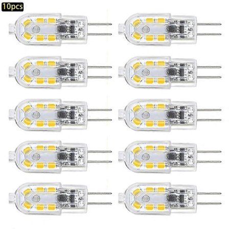 LED-pære 10x G4 5W AC/DC 12V G4 Majspære Energibesparende LED-pære IKKE Dæmpbar Varm hvid transparent