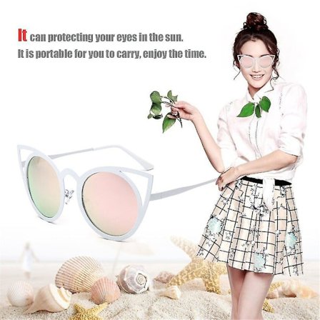 Kattøye Solbriller Metall Hult Reflekterende Lys Briller