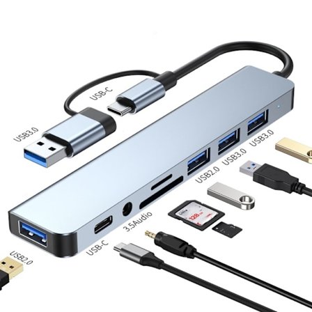 USB C HUB Type-C splitter 8 IN 1