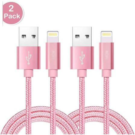 2 St Hög Kvalite 1 M Iphone Rosa