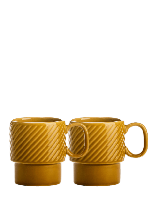 Sagaform Coffee & More Kaffemugg 2-Pack Kök matlagning Gul 12x8x9cm 25cl
