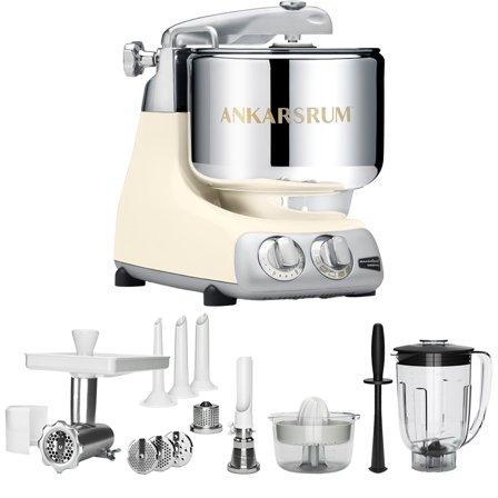 Ankarsrum AKM 6230 Køkkenmaskine + Deluxe pakke, Lys Creme - Light creme | KitchenOne